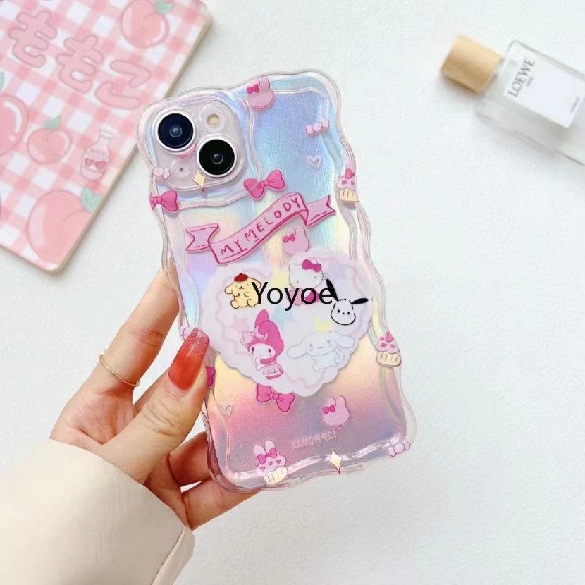 Ốp Điện Thoại Silicon Mềm Họa Tiết Sanrio Dễ Thương Cho iPhone 14 Pro Max 11 12 13 Pro SE X XR XS Max 7 8 Plus