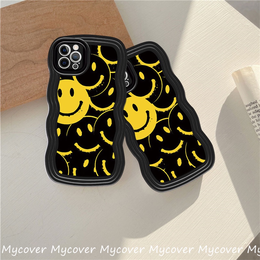 Ốp Điện Thoại Silicon Mềm Họa Tiết Mặt Cười Graffiti Cho iPhone 14 13 12 11 Pro Max X XR Xs Max 6 7 8 Plus