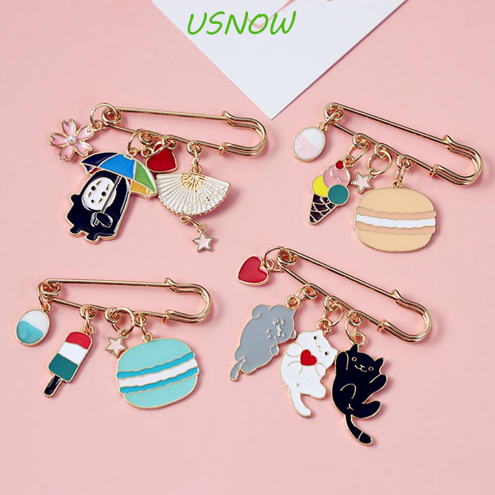 Usnow Ghim Cài Áo Hóa Trang Mèo Hamburger Chống Chói Ma Thuật Dễ Thương