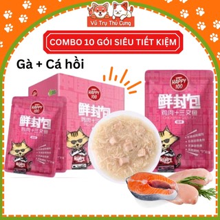 Combo 10 gói Pate Wanpy Happy 100 cho Mèo