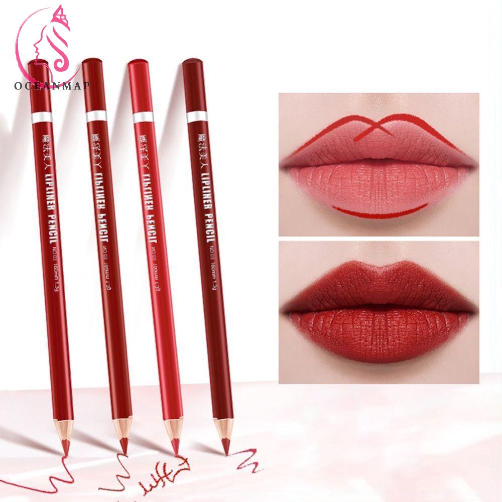 Son Môi Kiêm Bút Kẻ Viền Môi Lâu Trôi Chống Thấm Nước Không Dính Ly Dành Cho Nữ