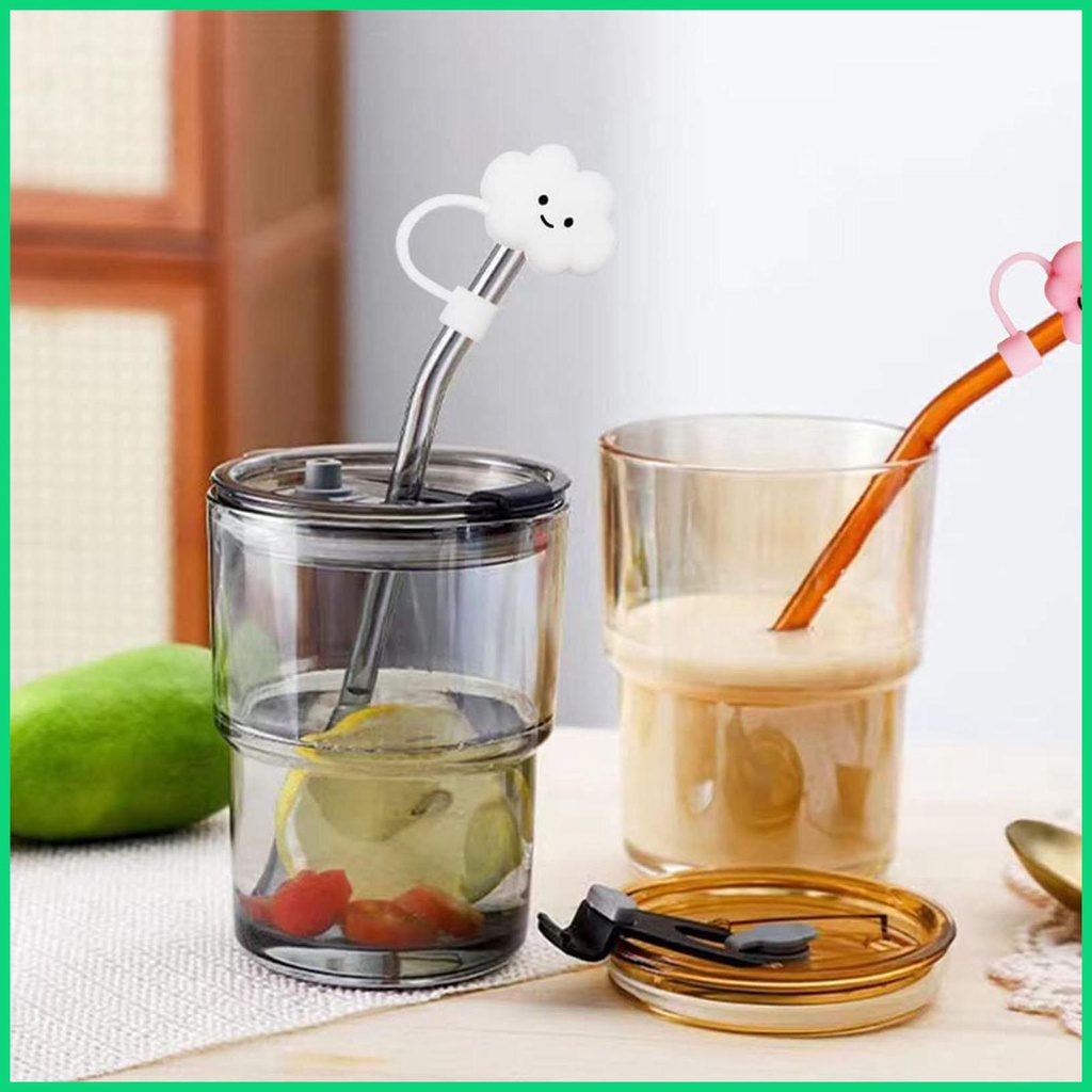 Nắp Đậy Ống Hút Bằng Silicone Tái Sử Dụng Được Hình Đám Mây Kích Thước 6-8mm