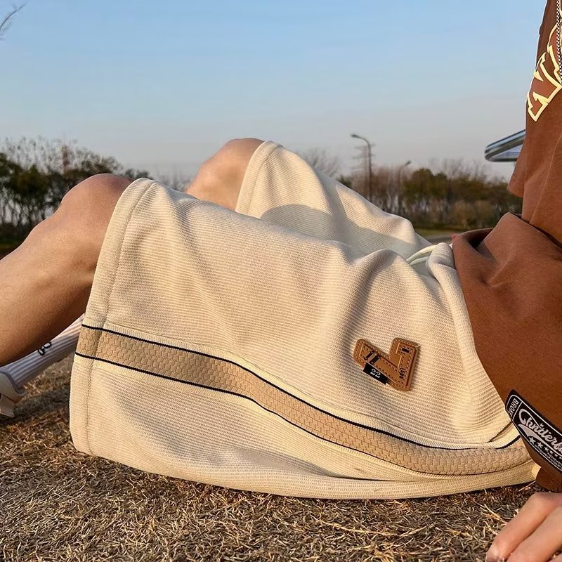 Quần Short Thể Thao Bóng Rổ Kẻ Sọc Bên Hông Kiểu Mỹ Cá Tính Cho Nam