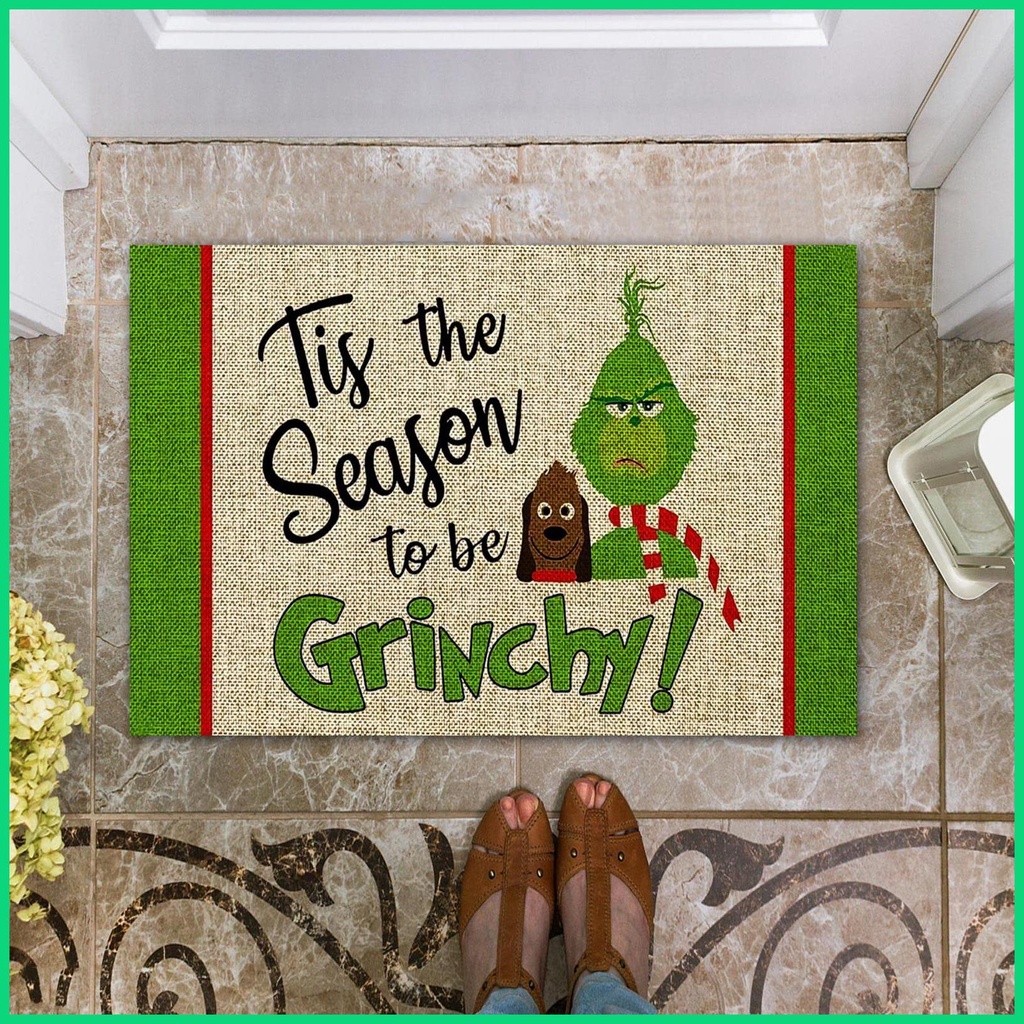 Thảm Chùi Chân Chống Trượt Họa Tiết Hoạt Hình Trang Trí Giáng Sinh