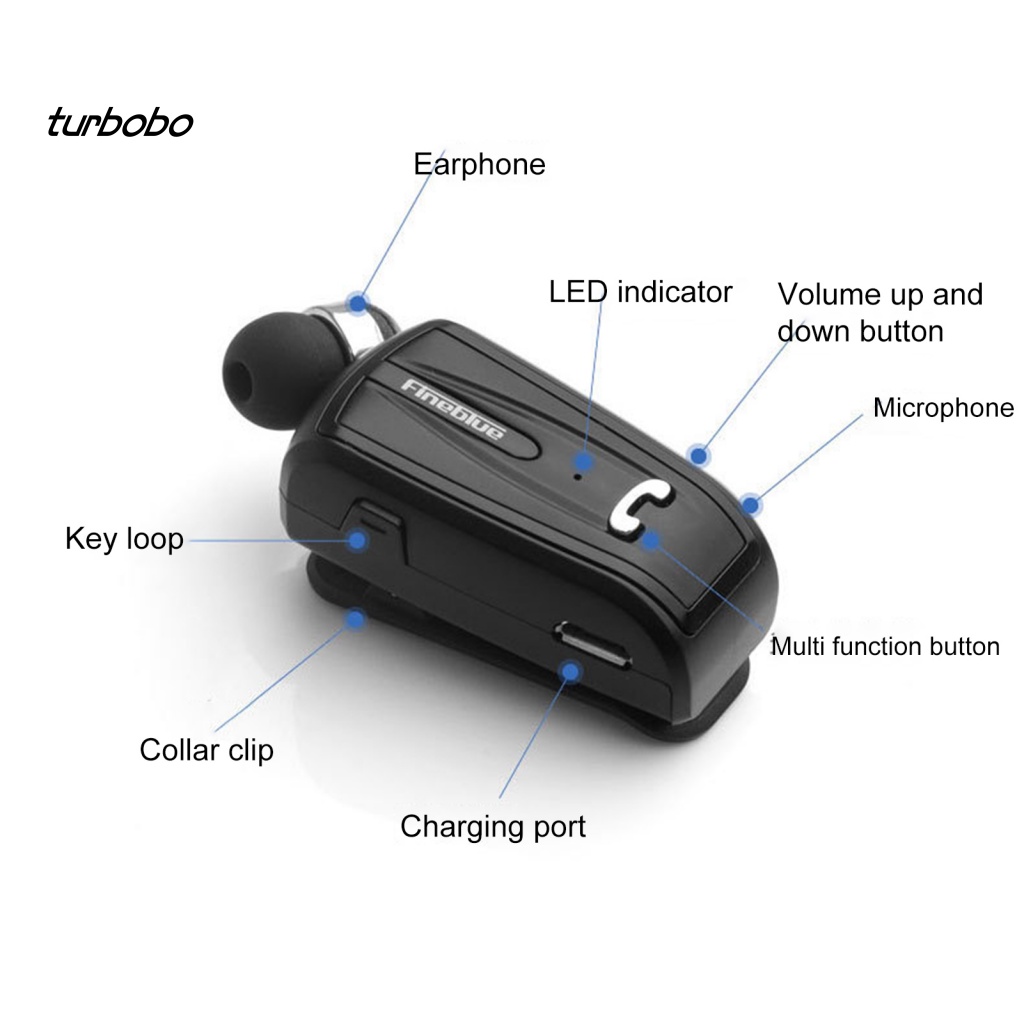 Tai Nghe Bluetooth 4.0 Không Dây Dạng Kẹp Có Thể Thu Gọn Fineblue F-V6 1 Cái