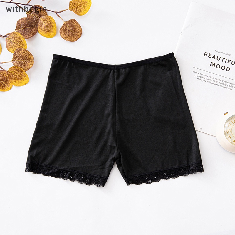 Quần Lót Boxer Ngắn Dáng Ôm Phối Ren Không Đường May Thời Trang Cho Nữ