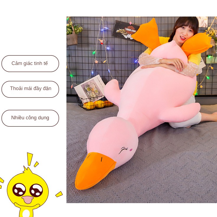 Thú Nhồi Bông Hình Chú Vịt Vàng Đang Ngủ Dễ Thương