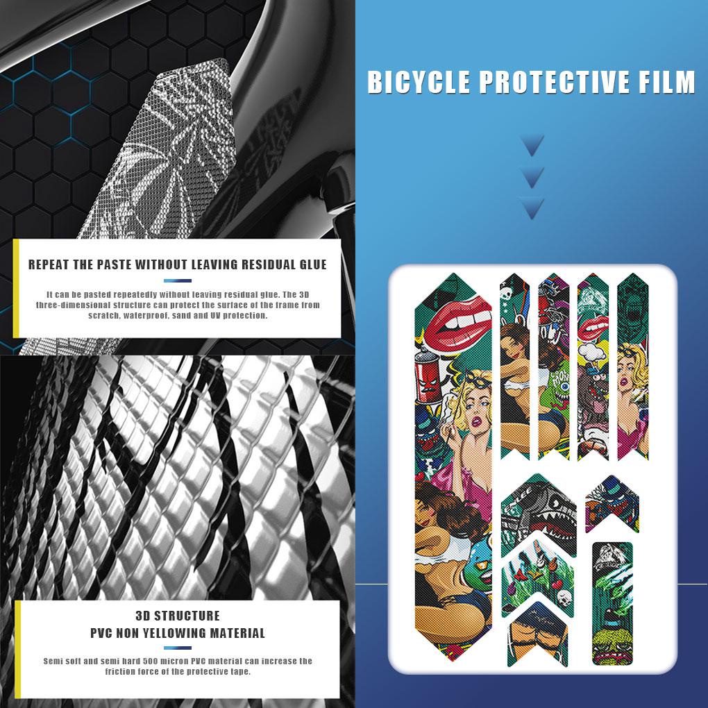 Miếng Dán 3D Bảo Vệ Khung Xe Đạp Leo Núi Chống Trầy Tháo Rời Được Tiện Lợi Ốp