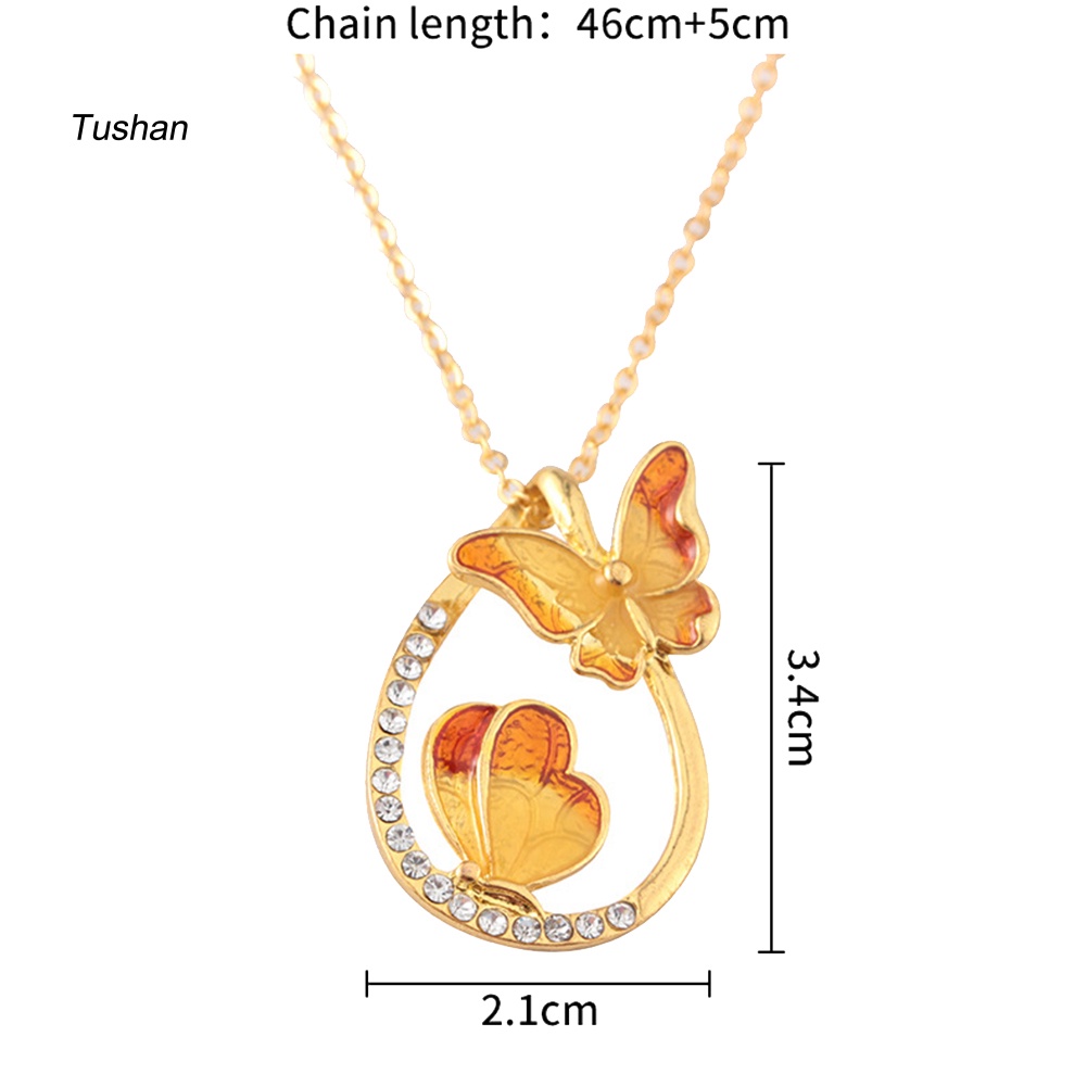 Vòng cổ Mặt Hình Bướm Đính Đá Thời Trang