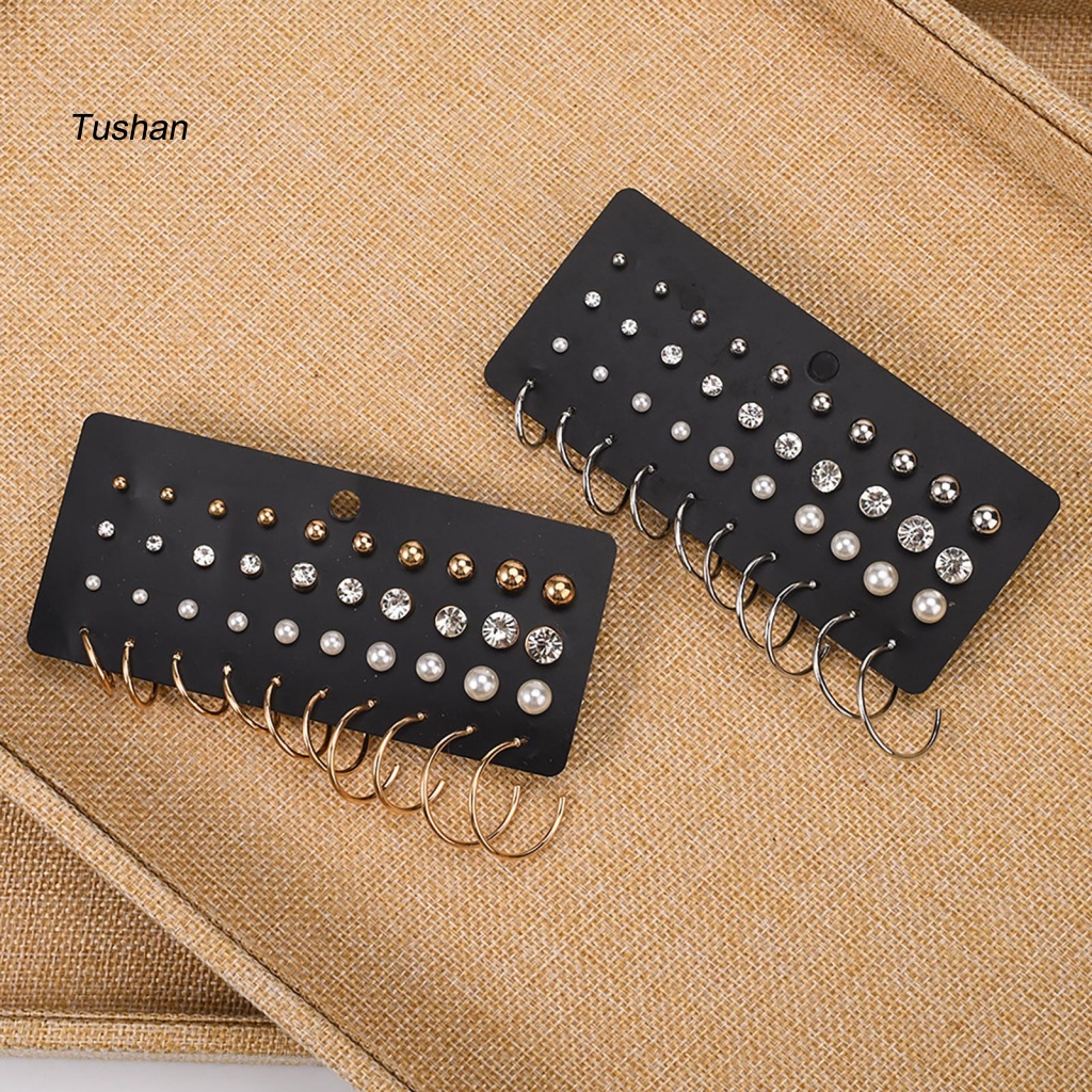 Set 40 Hoa Tai Ngọc Trai Giả Thời Trang Dành Cho Nữ