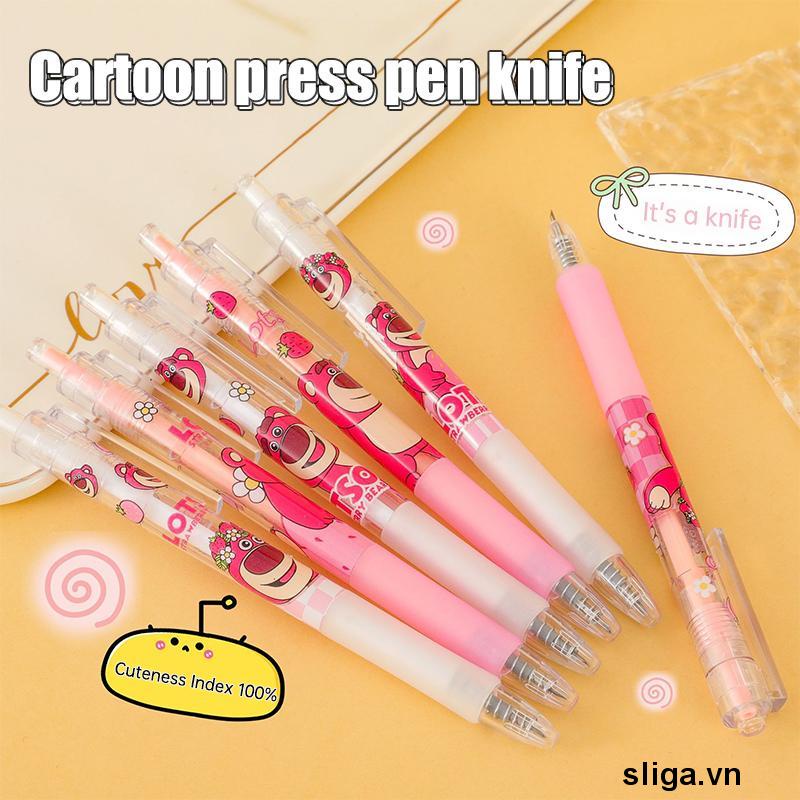 💌💌Dao rọc giấy dạng bút bi hình gấu dâu