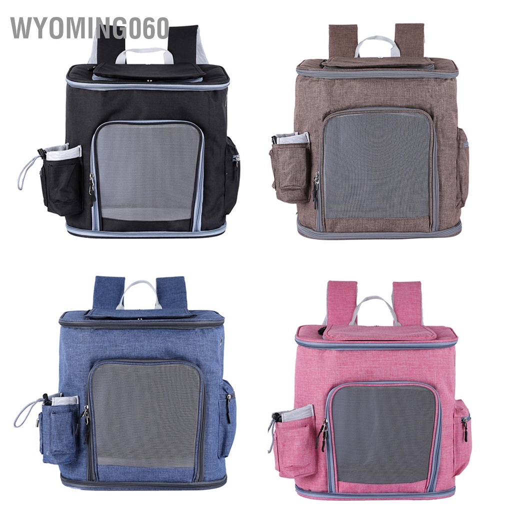 Wyoming060 Ba lô đựng thú cưng cỡ lớn Khóa kéo phía trước thoáng khí Mở Túi nhẹ cho chó con