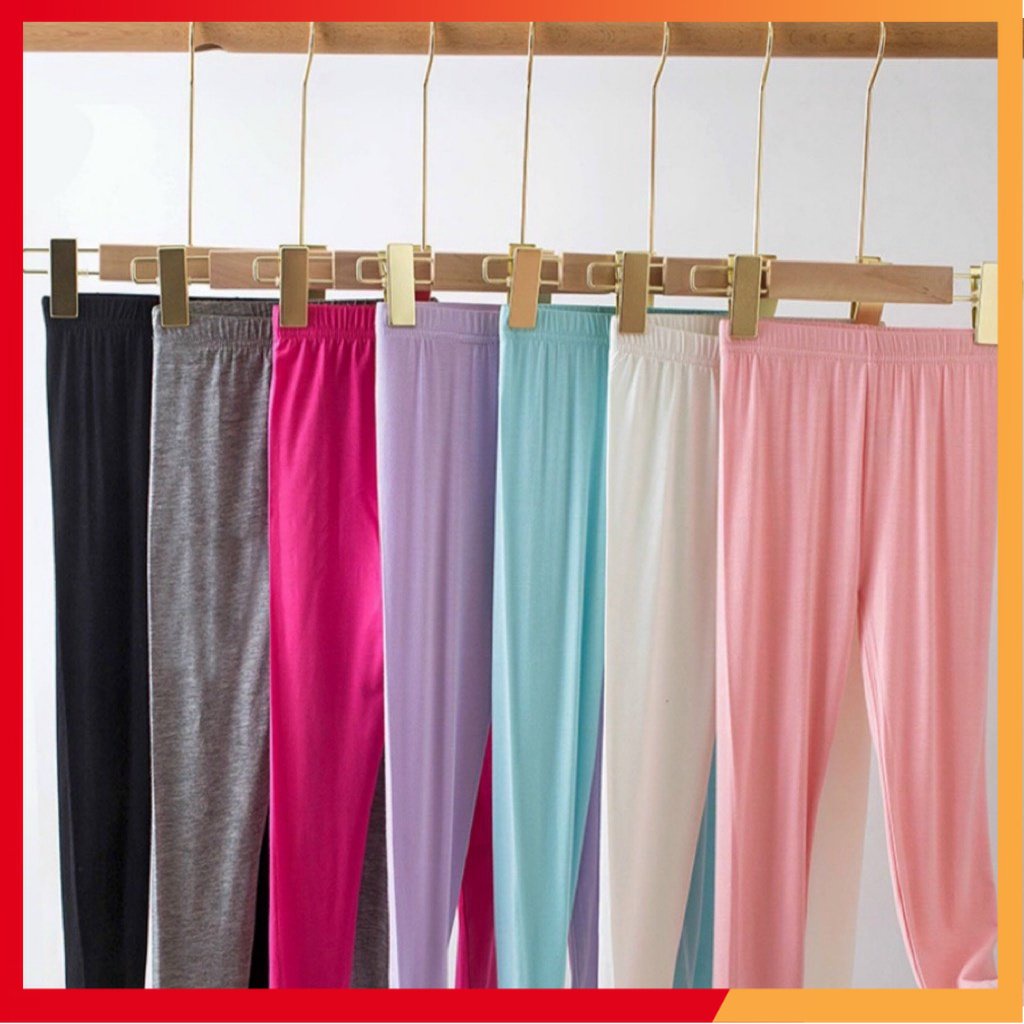 Legging trơn size cồ cho bé gái từ 43~55kg chất cotton 100% co giãn 4 chiều; màu sắc như hình ,