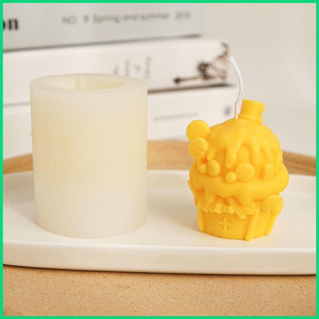 Khuôn Silicon Làm Nến Hình Ngôi Nhà Dễ Thương Đa Năng Có Thể Tái Sử Dụng