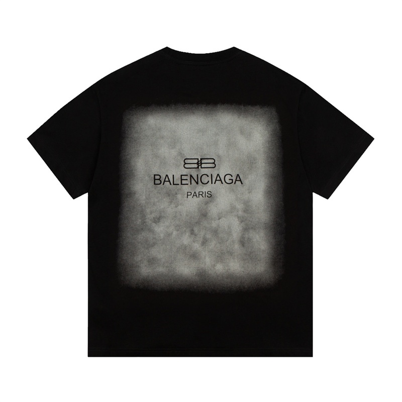 Áo Thun Cotton Ngắn Tay In Chữ Màu Gradient Thời Trang Cho Nam Nữ BA * / - 85En / * - 5 Cia