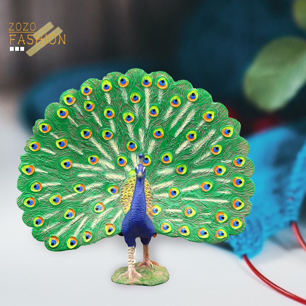 Mô Hình Chim Công Bằng PVC Kích Thước Nhỏ Dùng Giáo Dục