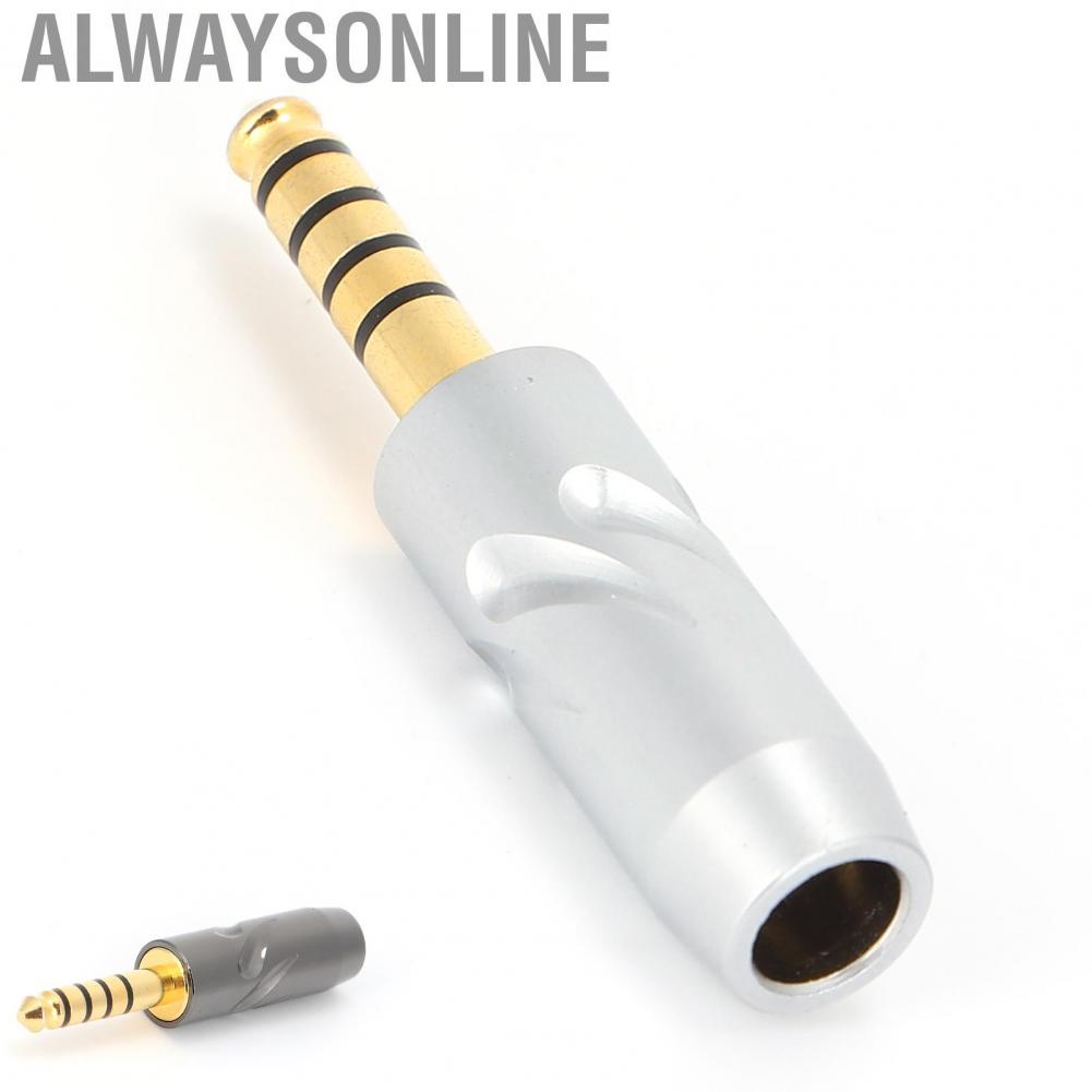 Alwaysonline Headphone Plugs  Metal Durable 4.4mm Balanced Plug for Amplifiers Mixer Audio Equipment