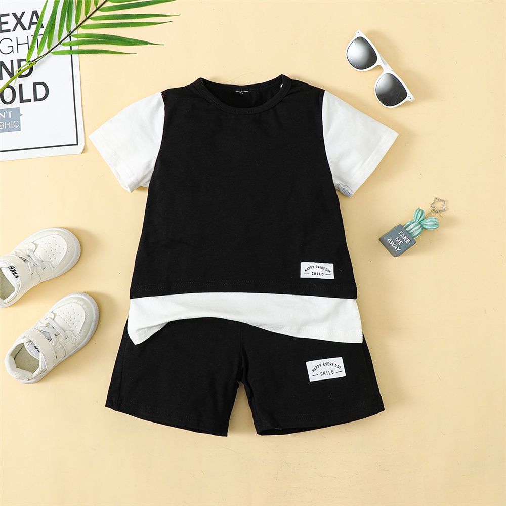 Bộ đồ mùa hè MIKRDOO 2 món gồm áo thun tay ngắn và quần short cho bé trai 4-7 tuổi
