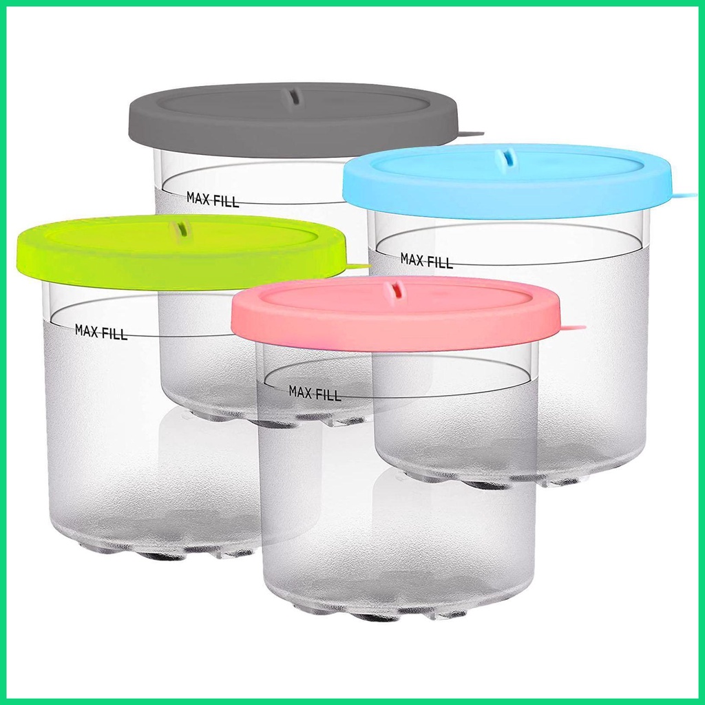 Hộp Đựng Kem Tráng Miệng Có Nắp Đậy An Toàn Tiện Dụng Cho Nhà Bếp