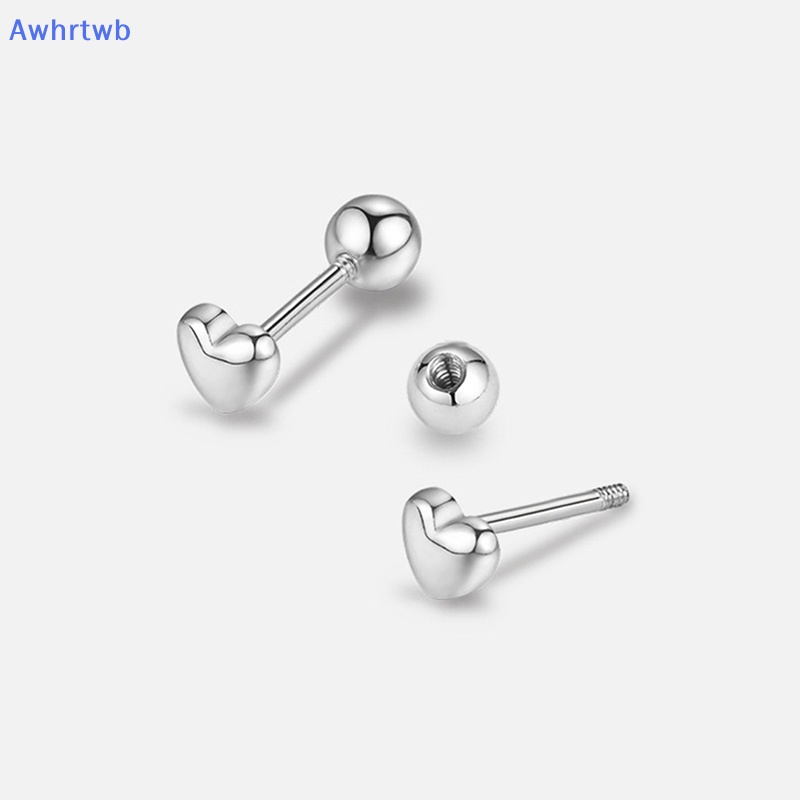 1 Đôi Khuyên Tai Hình Trái Tim Dạng Xoắn Ốc Cho Nữ Mới