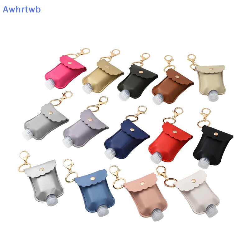 Awhrtwb Mới Móc Khóa Chai Nước Rửa Tay Khử Trùng Bằng Da Có Thể Nạp Lại Cho Du Lịch