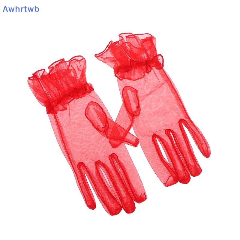 Găng Tay Lưới Hở Ngón Trong Suốt Cho Nữ Mới