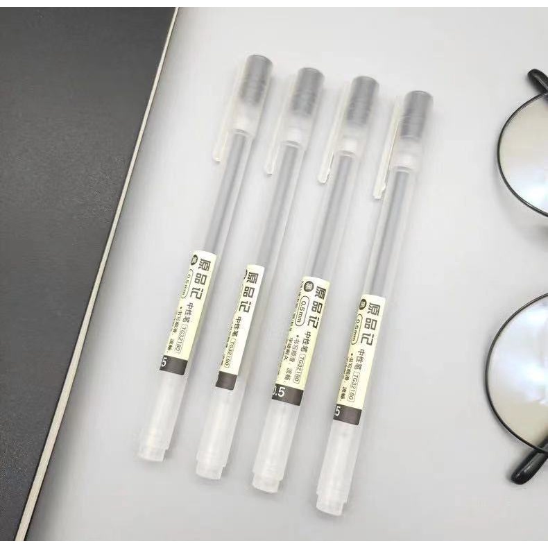 Bút Bi Mực Nhám Trong Suốt Ngòi 0.5Mm