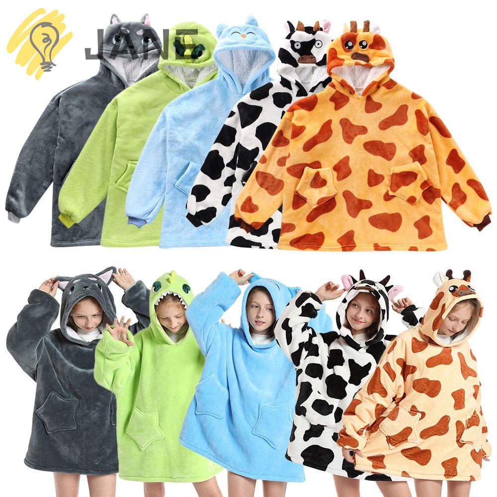 Jane Chăn Có Mũ Trùm Đầu Giữ Ấm Cỡ Lớn Hình Quả Bơ Cho Trẻ Em