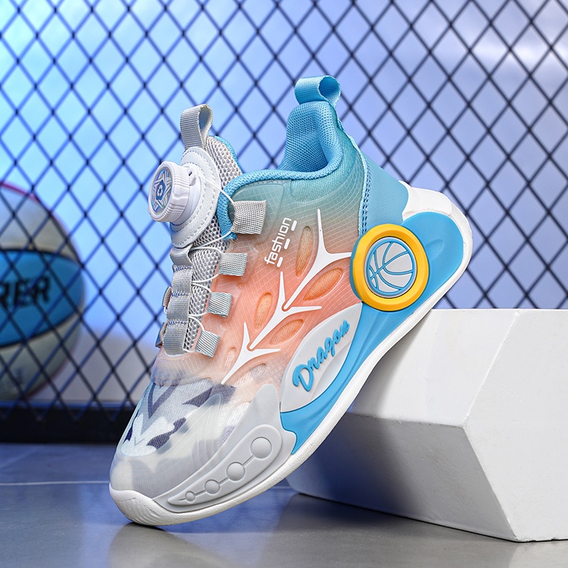 Giày Thể Thao Chơi Bóng Rổ Siêu Nhẹ Chống Trượt Thời Trang Cho Bé