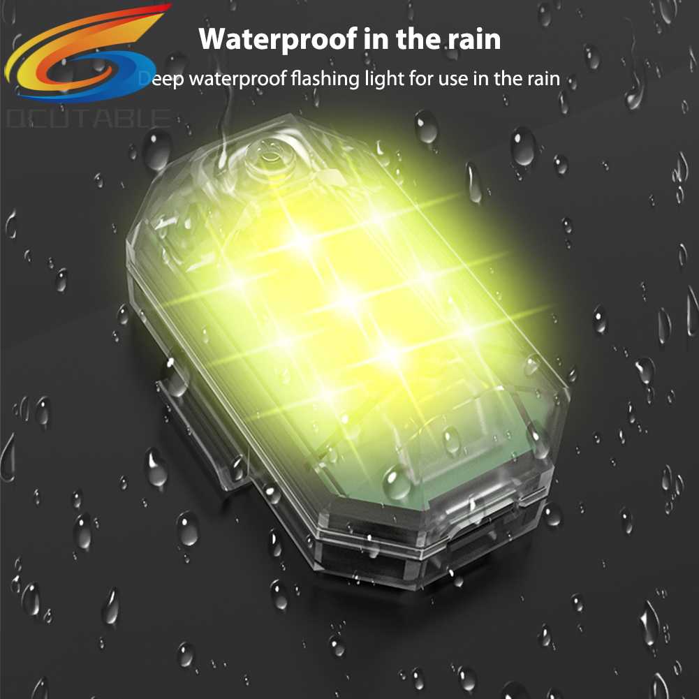 Bộ 4 Đèn LED Tín Hiệu Không Dây 7 Màu 2.4G M3 Cho Xe Mô Tô