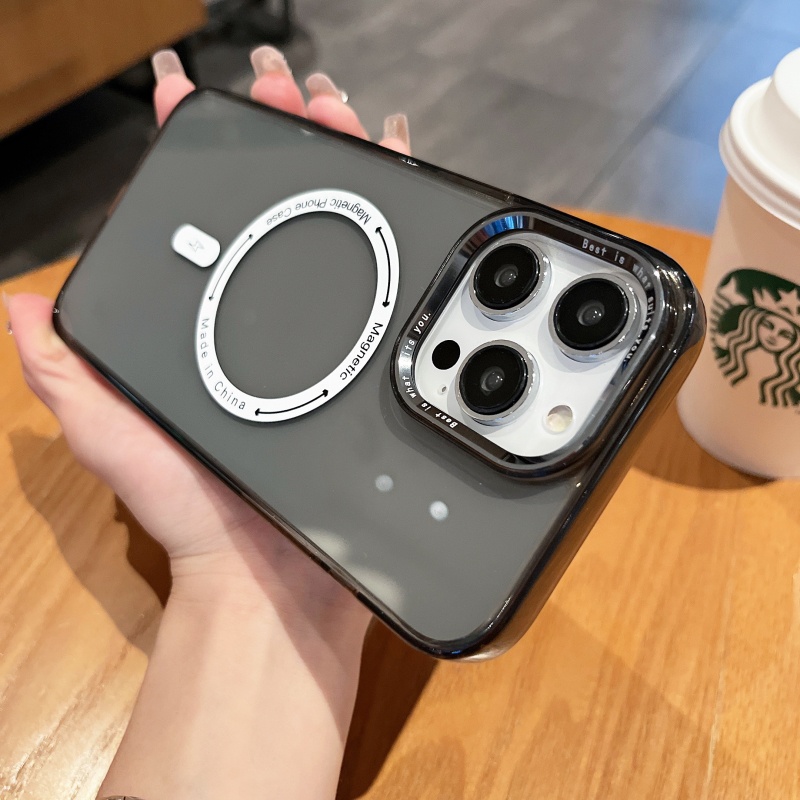 Ốp Điện Thoại Dẻo Trong Suốt Chống Sốc Kèm Giá Đỡ Từ Tính Cho iPhone 14 13 12 11 Pro Max 14 Plus