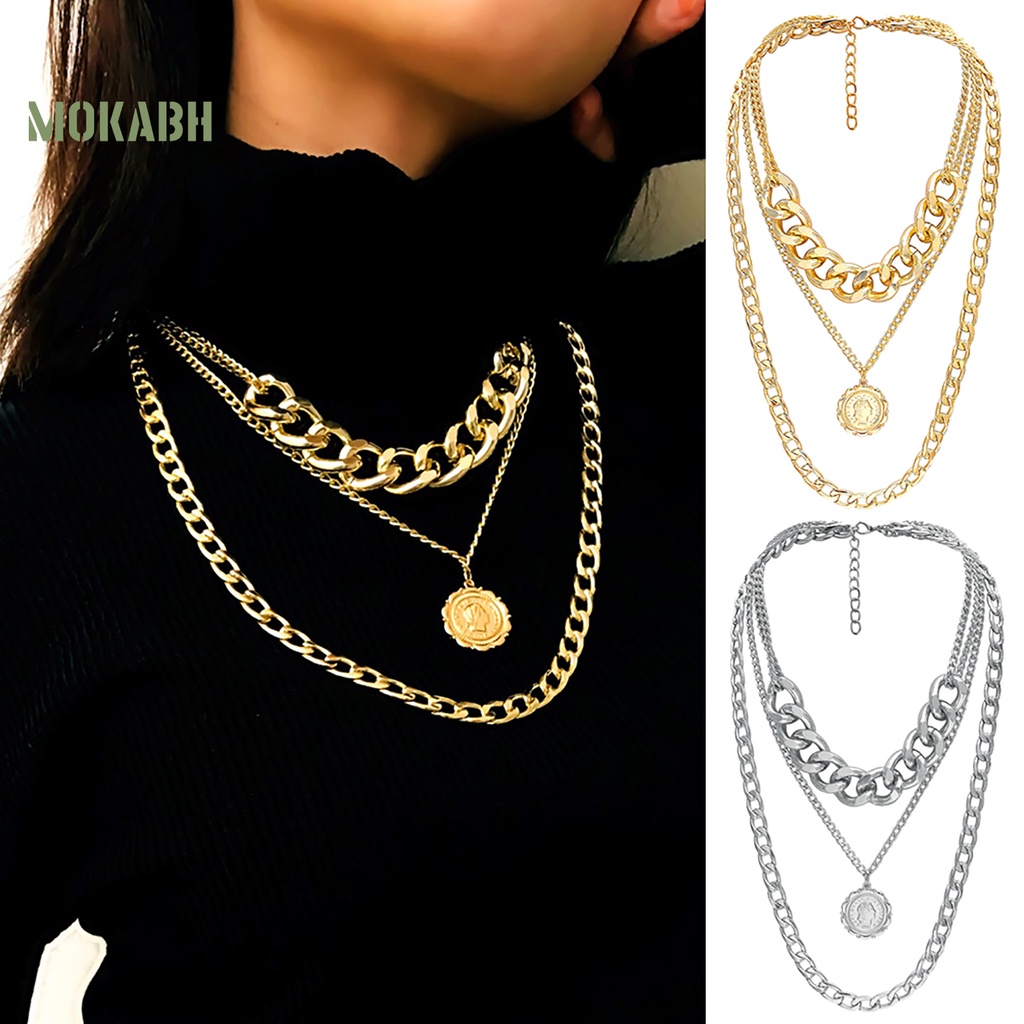 Vòng cổ Nữ Nhiều Lớp Phong Cách Hip Hop