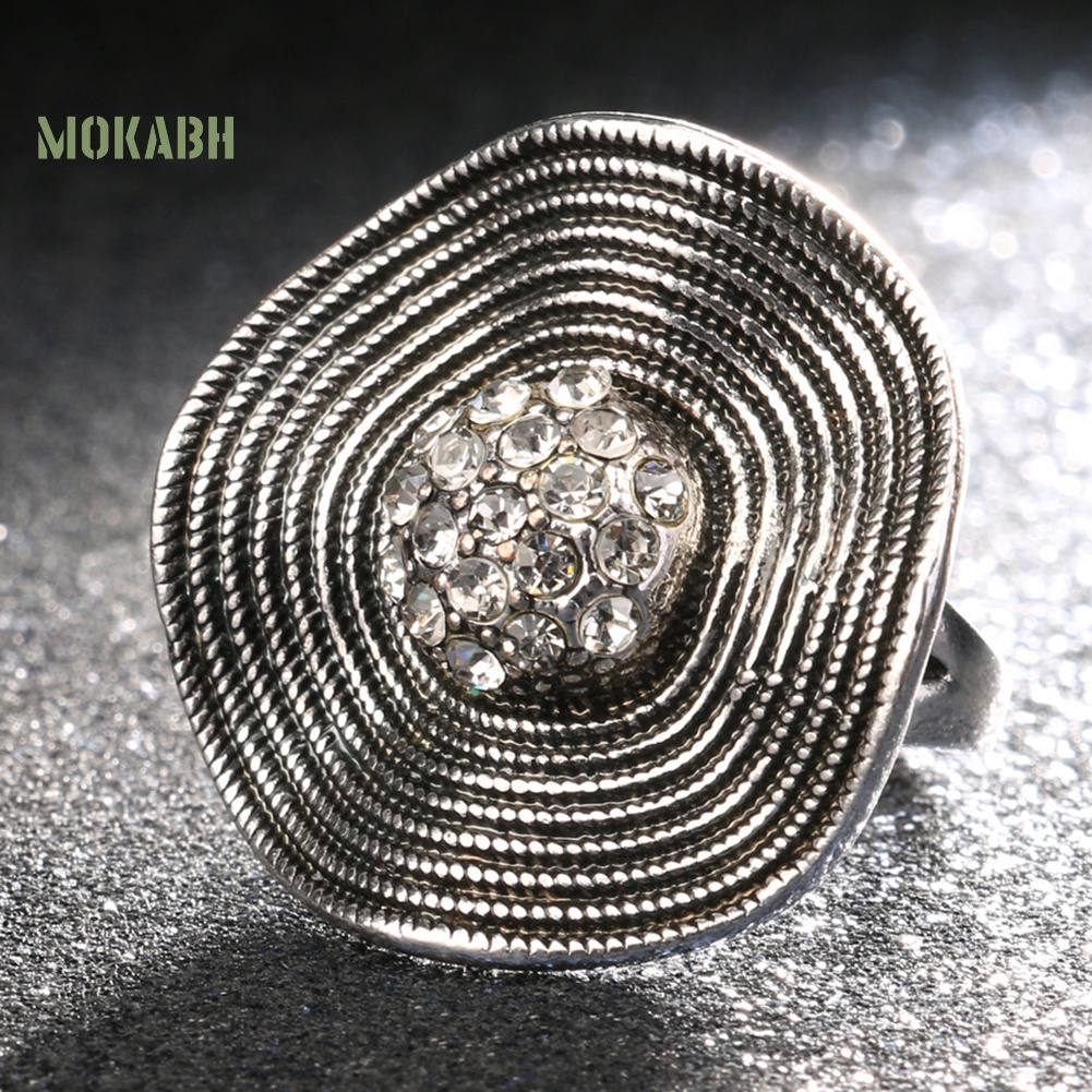 Nhẫn Đính Đá Lấp Lánh Phong Cách Boho Cổ Điển Cho Nữ