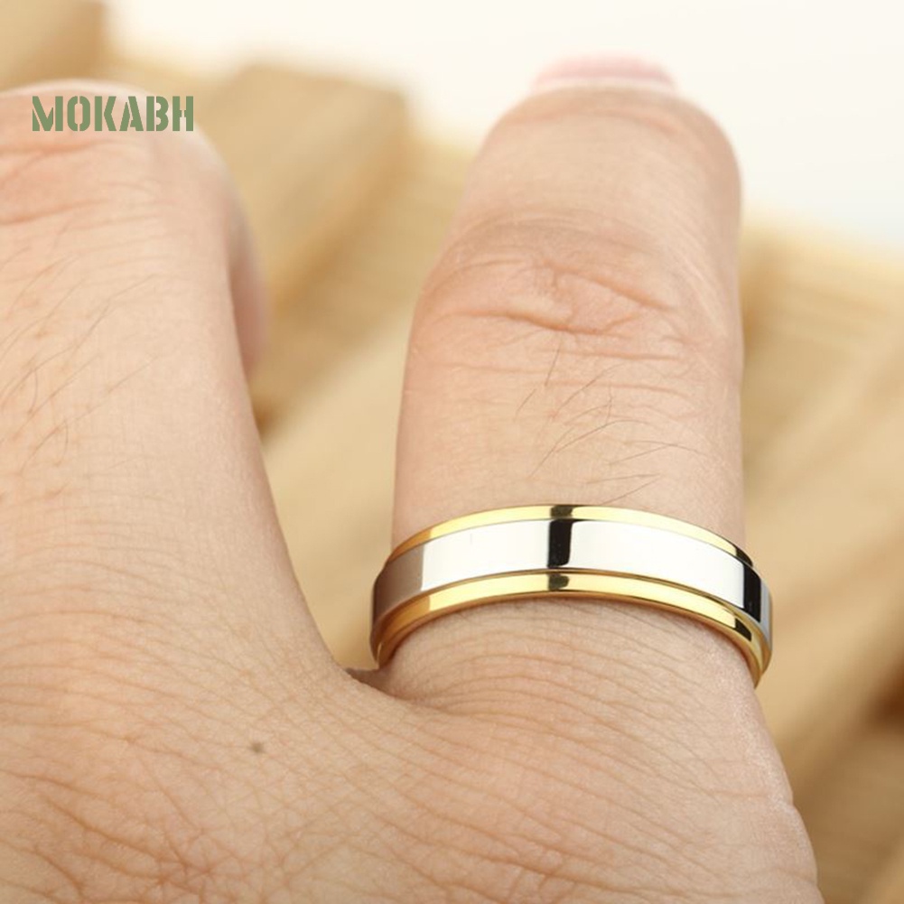 Nhẫn Cưới Thép Titan Thời Trang Cho Cặp Đôi