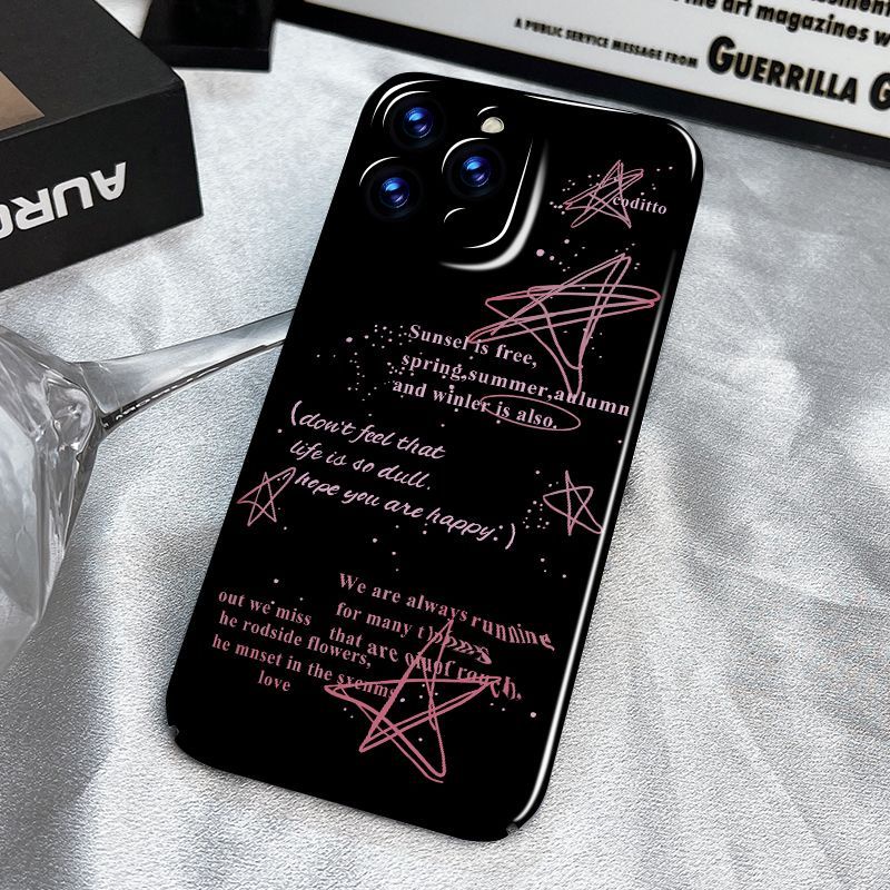 Ốp Điện Thoại Họa Tiết Ngôi Sao Năm Cánh Bóng Cho Iphone 13xs Promax 11 xr 12 14 / Dlrg