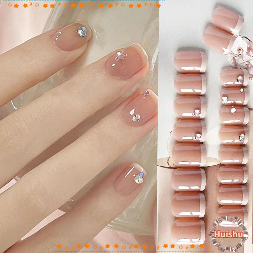 Set 24 Móng Tay Giả Dạng Nhấn Tiện Dụng Chất Lượng Cao