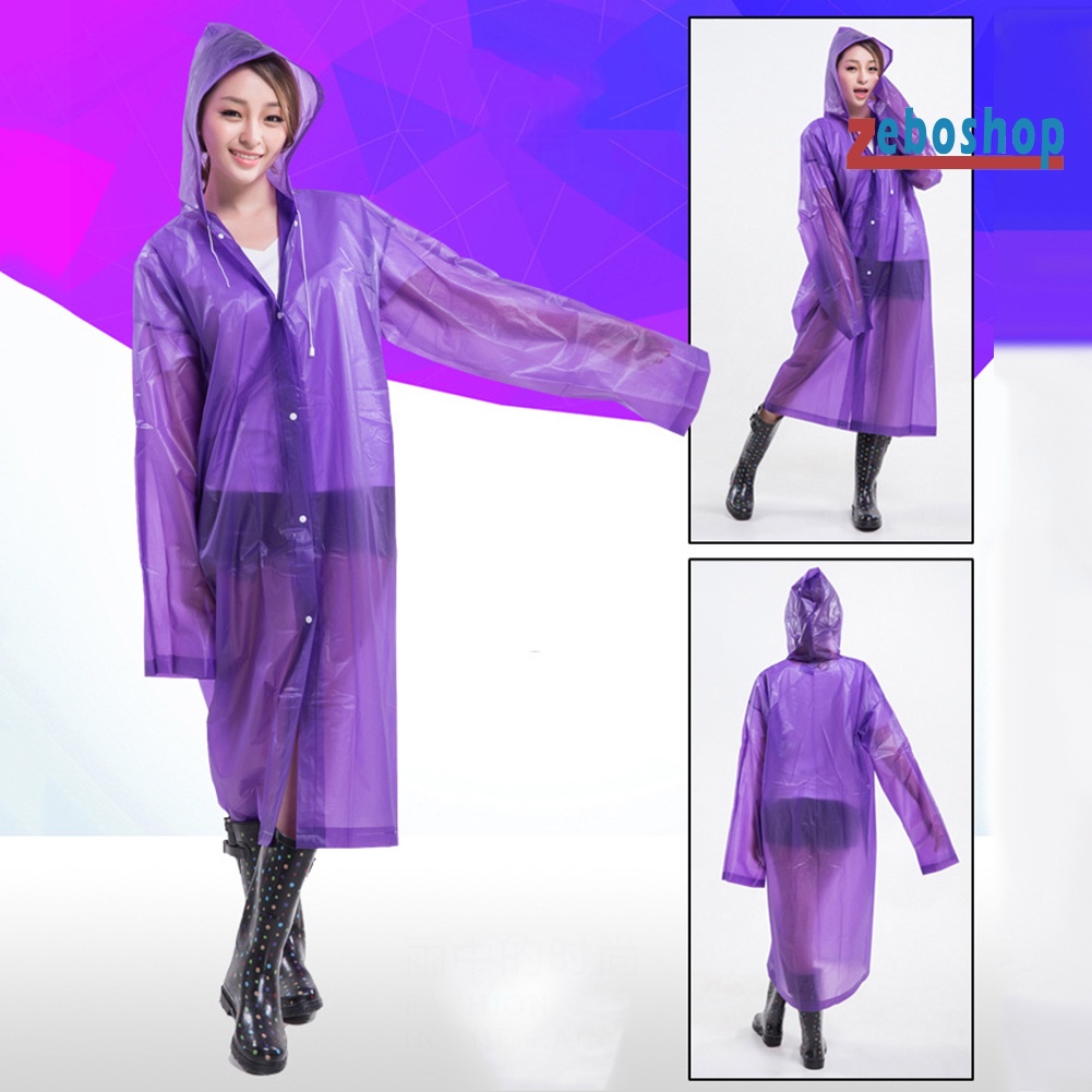 Áo Mưa Thể Thao Unisex Có Mũ Trùm Dùng Một Lần