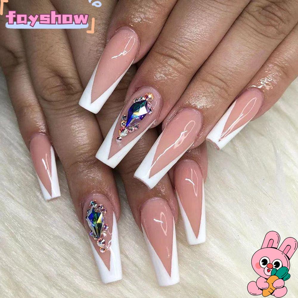 Hộp 24 Bươm Bướm Chất Lượng Cao|Bộ Móng Tay Giả Che Phủ Toàn Diện Tháo Rời Được Kiểu Pháp