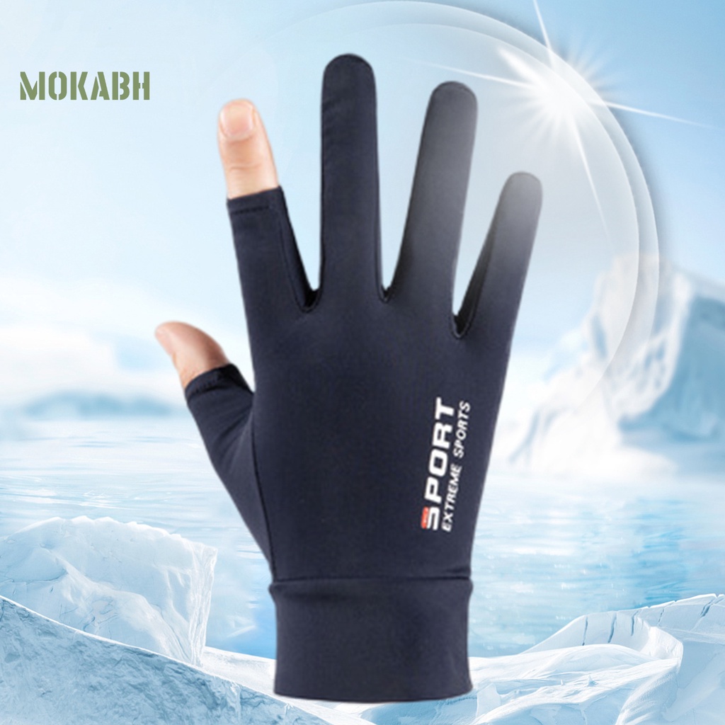 1 Cặp Găng Tay Dài Bằng Silicone Chống Trượt Họa Tiết In Chữ Dành Cho Nam