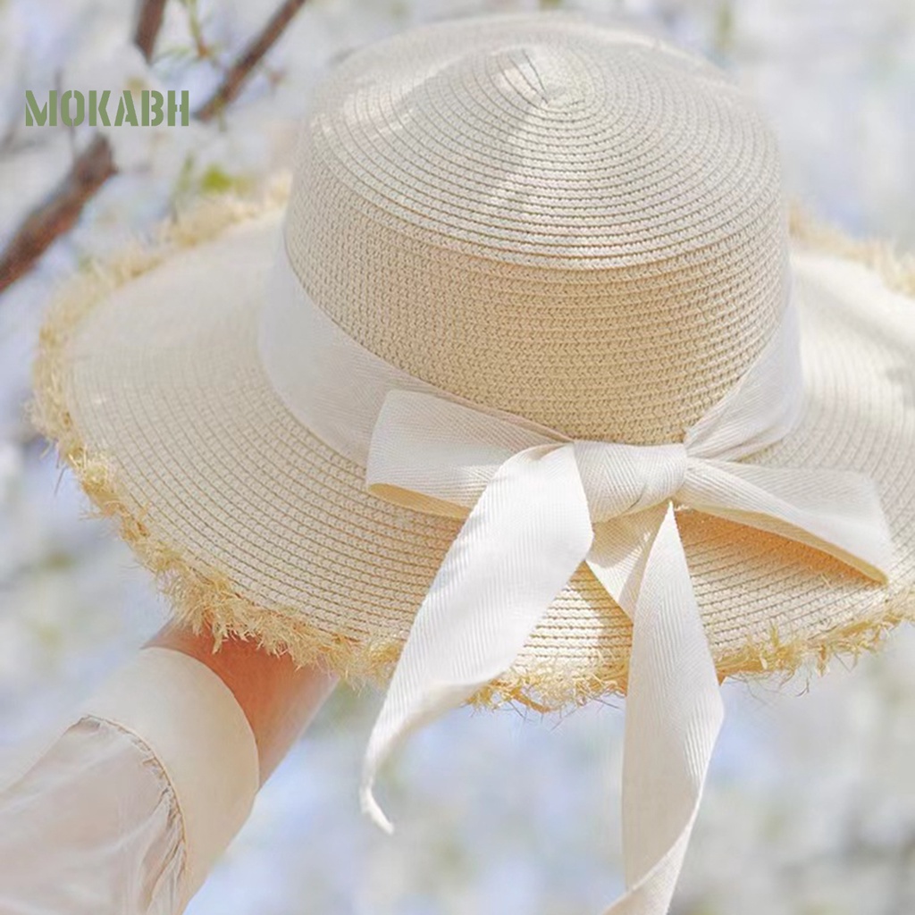 Nón Cối Rộng Vành Chống Tia UV Màu Sắc Tương Phản Thời Trang Cho Nữ