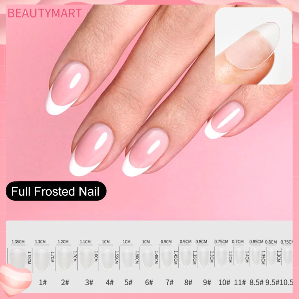 1 Hộp Móng Tay Giả Màu Nhám Siêu Mỏng Linh Hoạt Dễ Sử Dụng Cho Salon