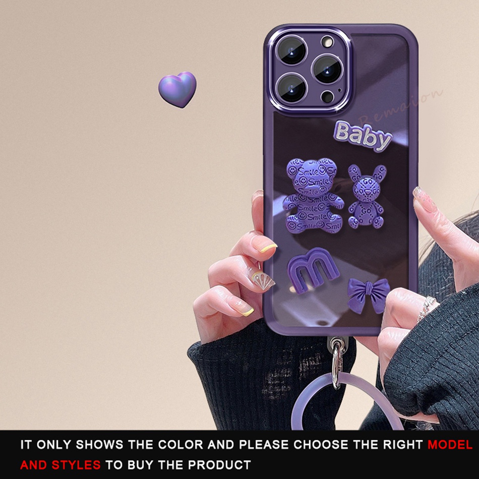 Ốp Điện Thoại Silicon Hình Gấu 3D Cho iPhone 14 13 11 12 Pro MAX Mini 6 6s 7 8 Plus 7plus 8plus 6plus X XR XS MAX 11Pro