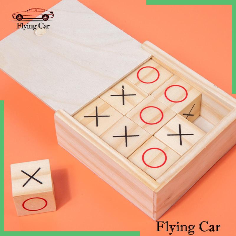 Bộ 2 Đồ Chơi Tic TAC Bằng Gỗ Trang Trí Trong Nhà / Ngoài Trời Cho Người Lớn