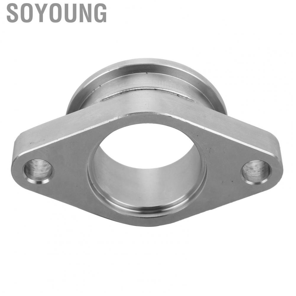 Soyoung Car V Band Flange  2 Bolts Turbo Adapter Stainless Steel Lightweight for Most 38mm Wastegate