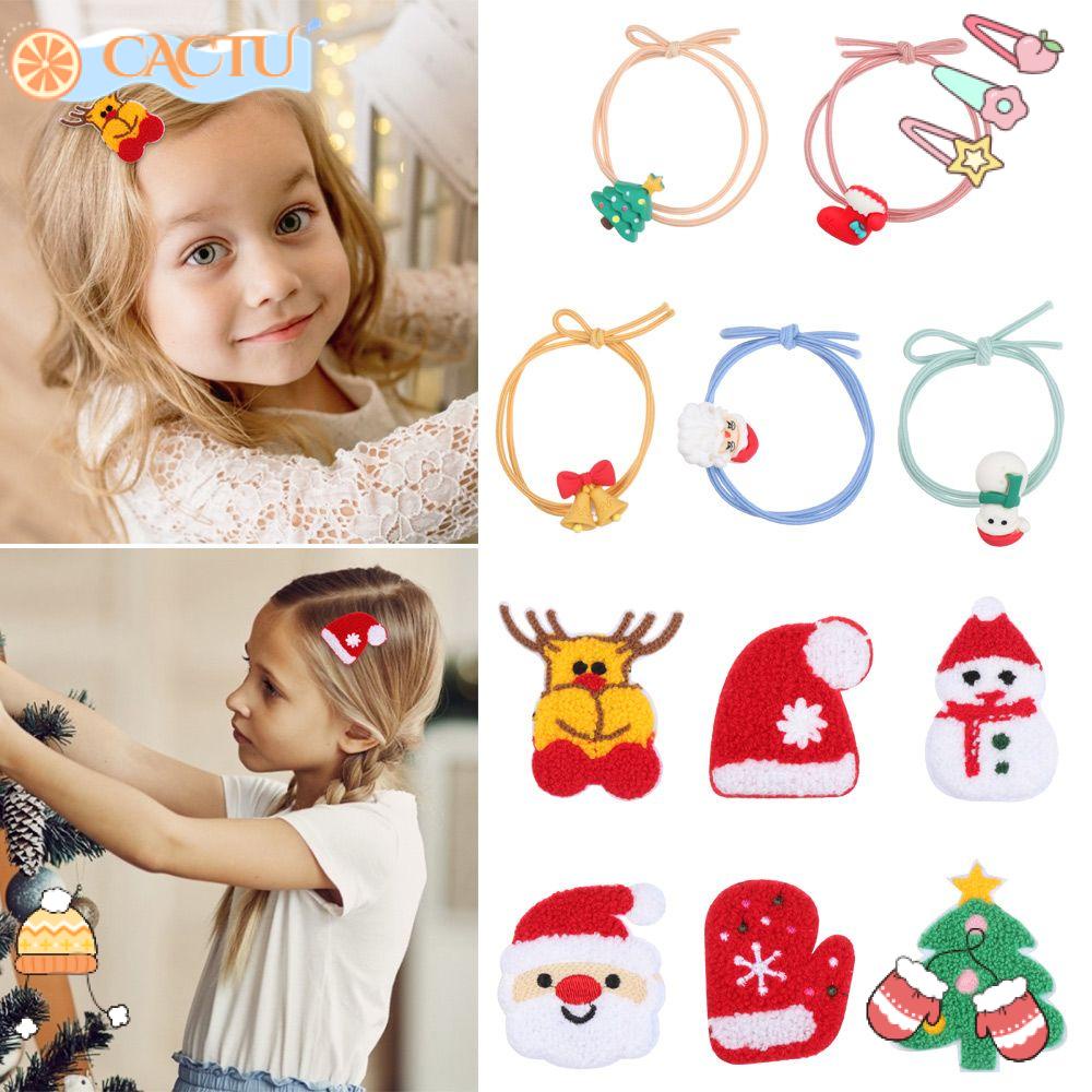 1 Dây Cột Tóc Phong Cách Giáng Sinh Dễ Thương Cho Bé Gái