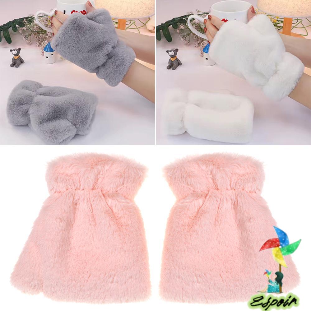 Găng Tay Giả Lông Thỏ Dày Dặn Ấm Áp Thời Trang Cho Nam Nữ