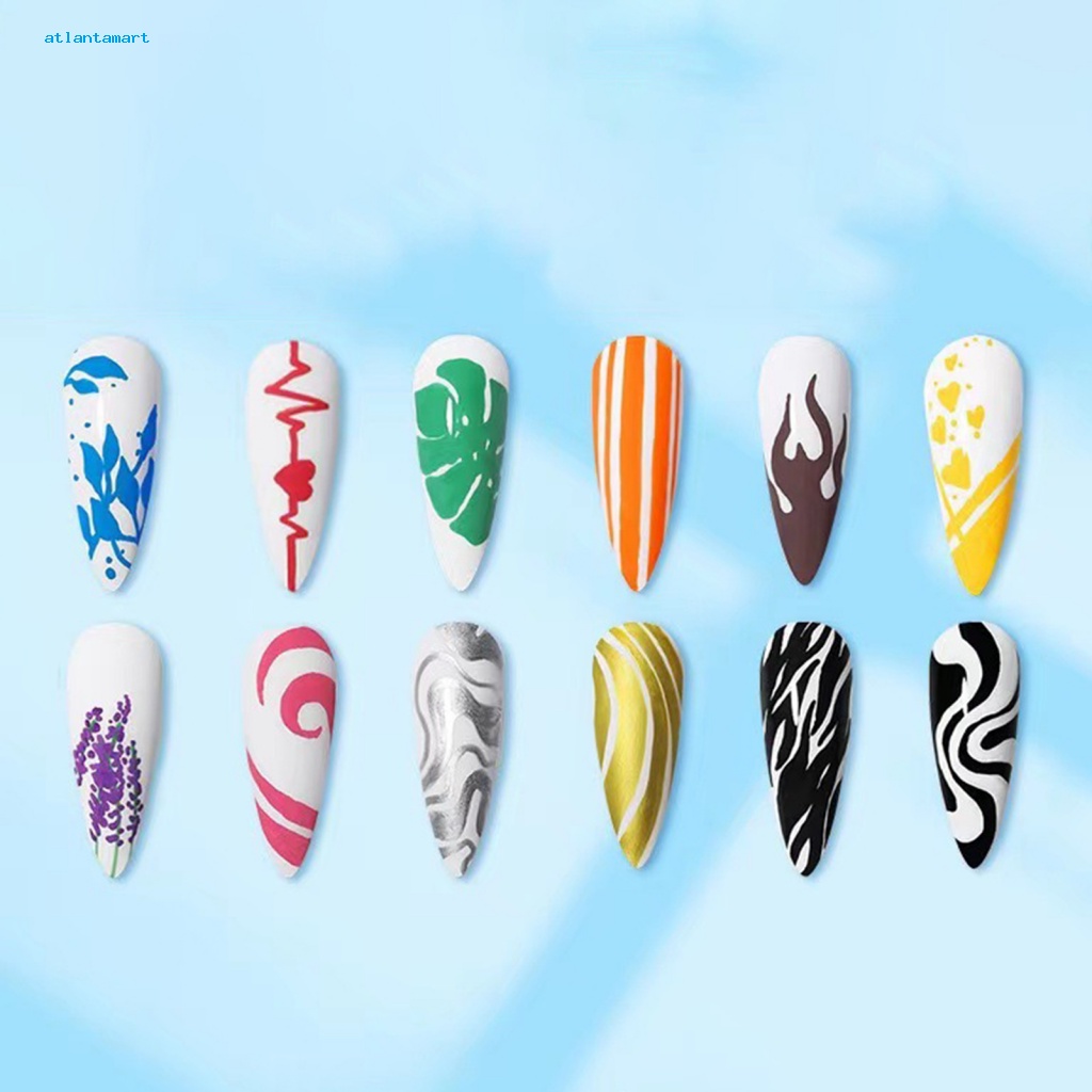 Túi Đựng Đồ Dùng Cao Cấp Tiện Dụng| Set 12 Bút Vẽ Móng Nghệ Thuật Nhanh Khô Đường Kẻ Chính Xác Siêu Mỏng Chống Thấm Nước Dành Cho Sử Dụng Tại Nhà