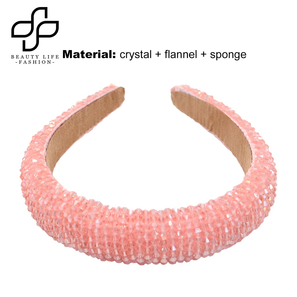 Băng Đô Đính Pha Lê Giả Bản Rộng Thời Trang Cho Nữ