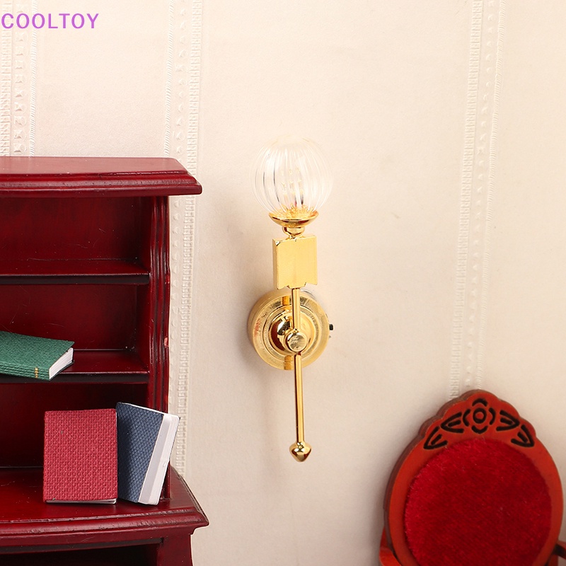 Cooltoy Đèn LED Đầu Tròn Bằng Kính Che Nắng Cho Nhà Búp Bê Tỉ Lệ 1: 12