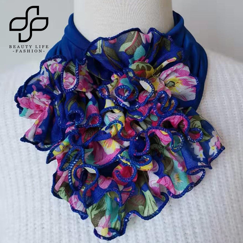 Khăn Choàng Cổ Họa Tiết Hoa Thoáng Khí Thời Trang Cho Nữ